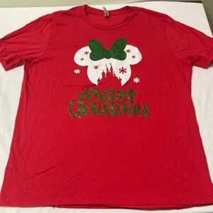 Bella Canvas Red Disney Christmas Tee